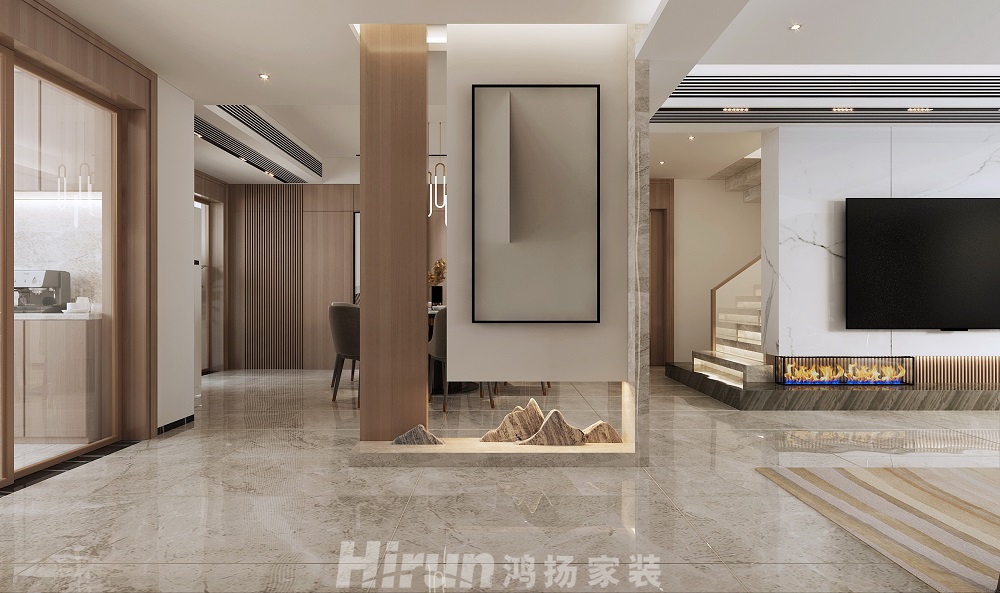 八方小區(qū)290㎡北歐之光復式 裝修案例效果圖-1 (1)