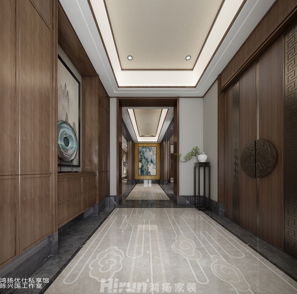 金澤園500㎡復(fù)合寫(xiě)意別墅 裝修案例效果圖-2
