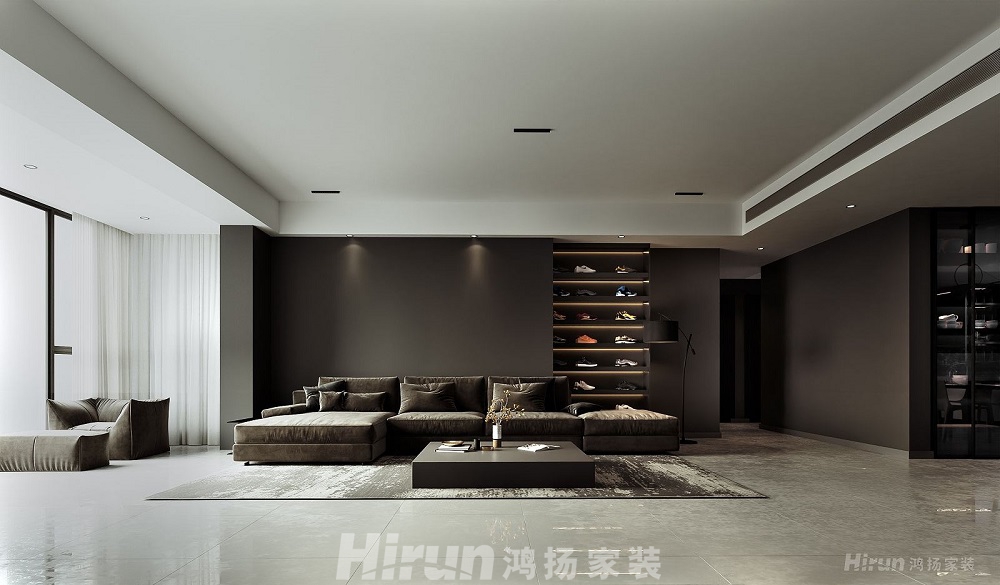 湘江壹號240㎡雅致現(xiàn)代大平層 裝修案例效果圖-2132393396512146