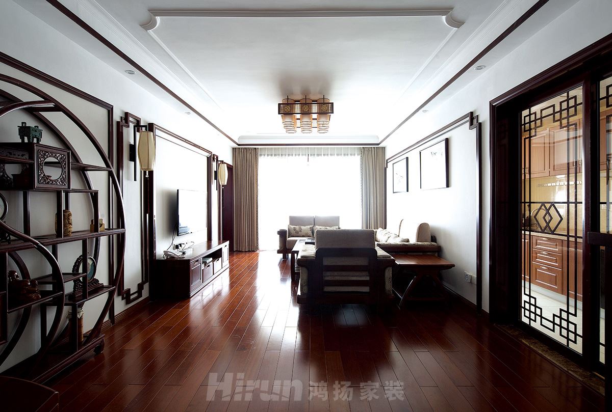 天平公寓130㎡復(fù)合寫(xiě)意三居室 裝修案例實(shí)景圖-02