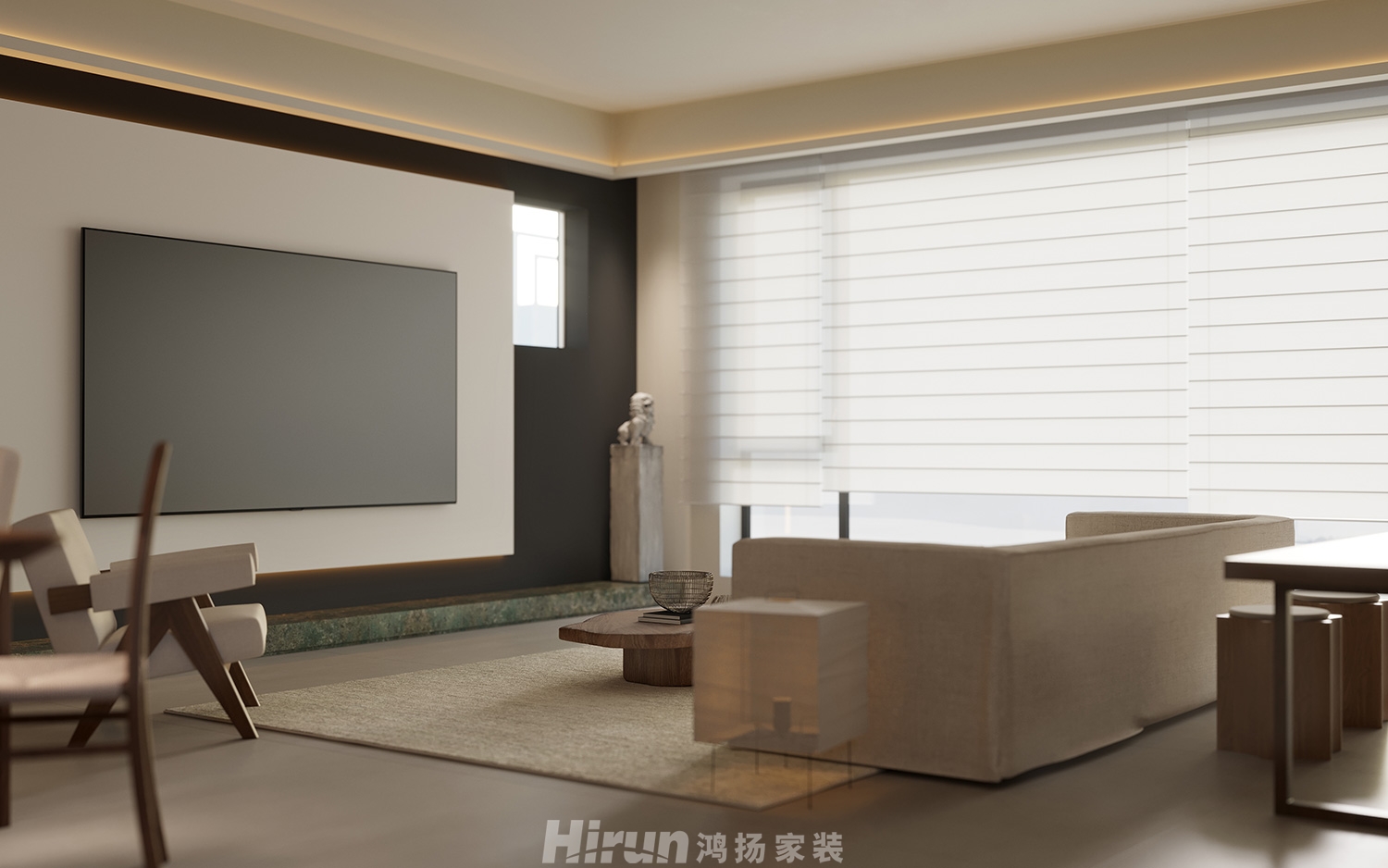 建發(fā)玖洲觀瀾159㎡復(fù)合寫(xiě)意復(fù)式 裝修案例效果圖-6