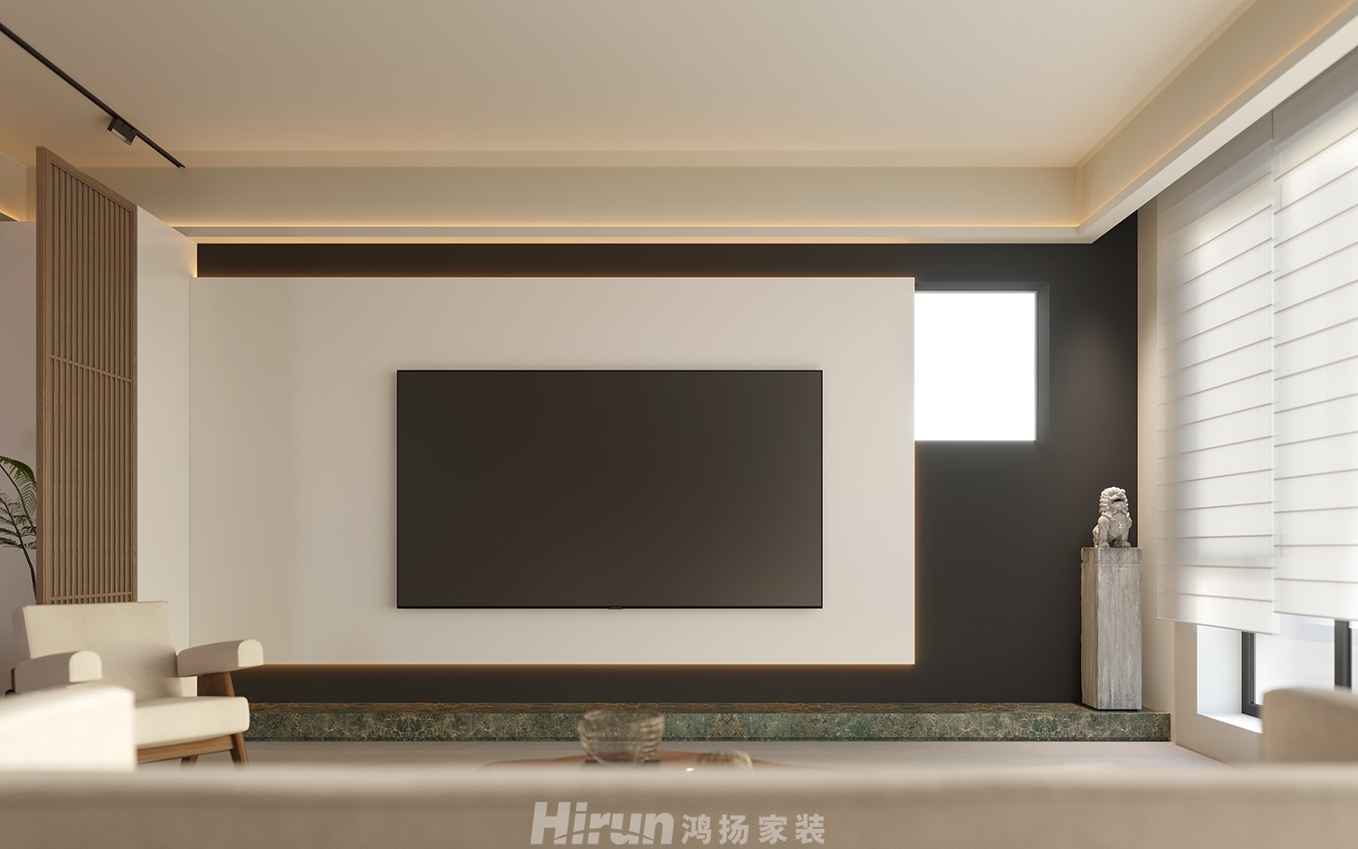 建發(fā)玖洲觀瀾159㎡復(fù)合寫(xiě)意復(fù)式 裝修案例效果圖-2