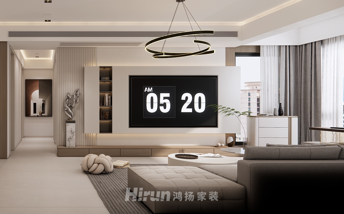 天鵝湖一號(hào)150㎡雅致現(xiàn)代三居室 裝修案例效果圖-8
