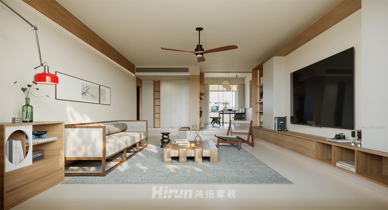 恒鑫瀾北灣175㎡復(fù)合寫意四居室 裝修案例效果圖-3