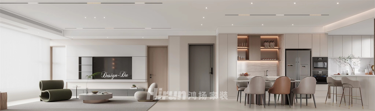 建發(fā)央璽180㎡北歐之光四居室 裝修案例效果圖-1