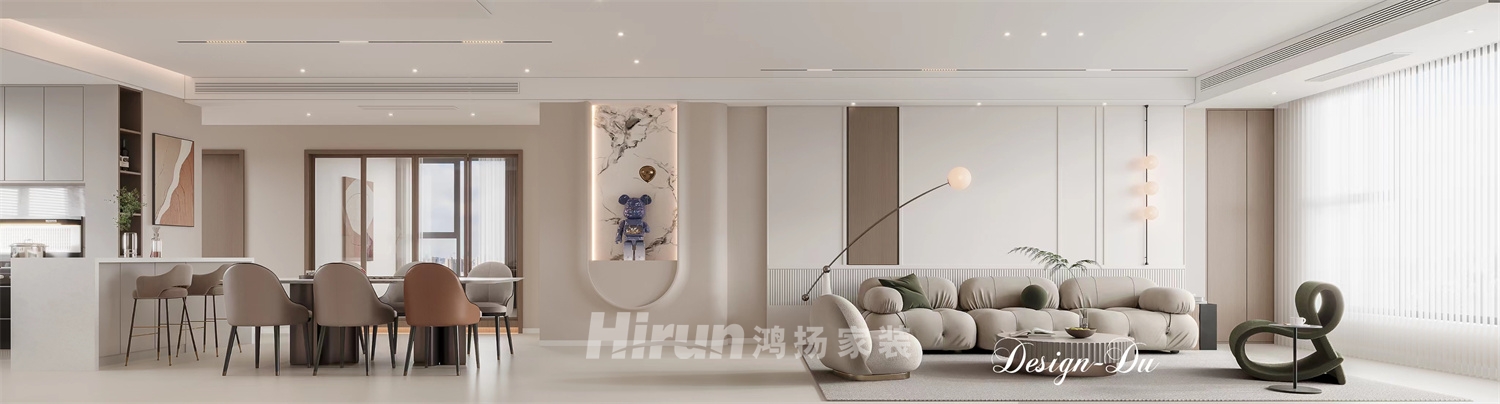 建發(fā)央璽180㎡北歐之光四居室 裝修案例效果圖-2