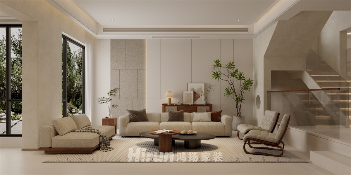 格蘭小鎮(zhèn)300㎡意境東方別墅 裝修案例效果圖-3