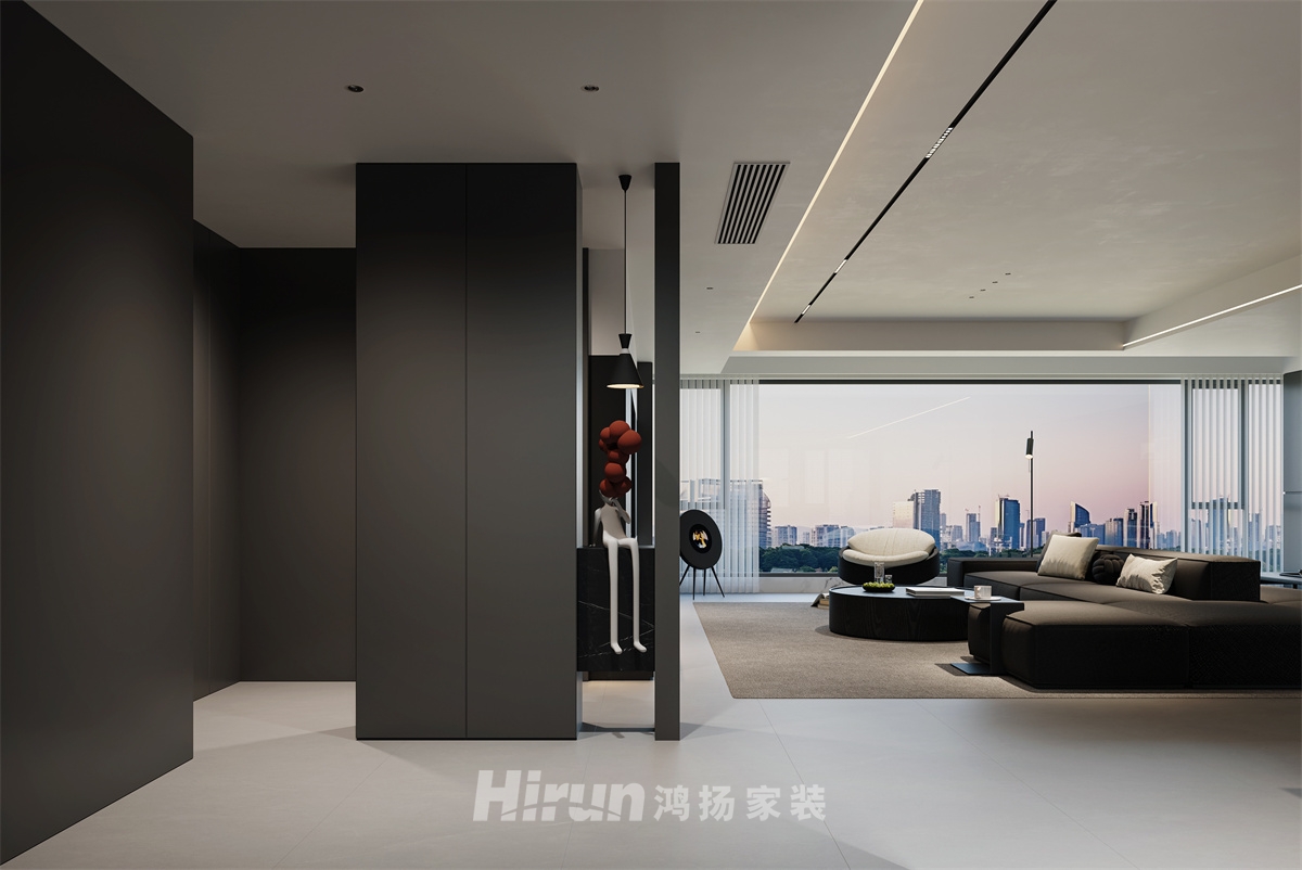 長(zhǎng)沙潤(rùn)府210㎡雅致現(xiàn)代大平層 裝修案例效果圖-4
