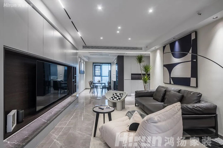 130㎡雅致空間，重點(diǎn)突出收納+優(yōu)化裝飾，質(zhì)享灰調(diào)美學(xué)生活
